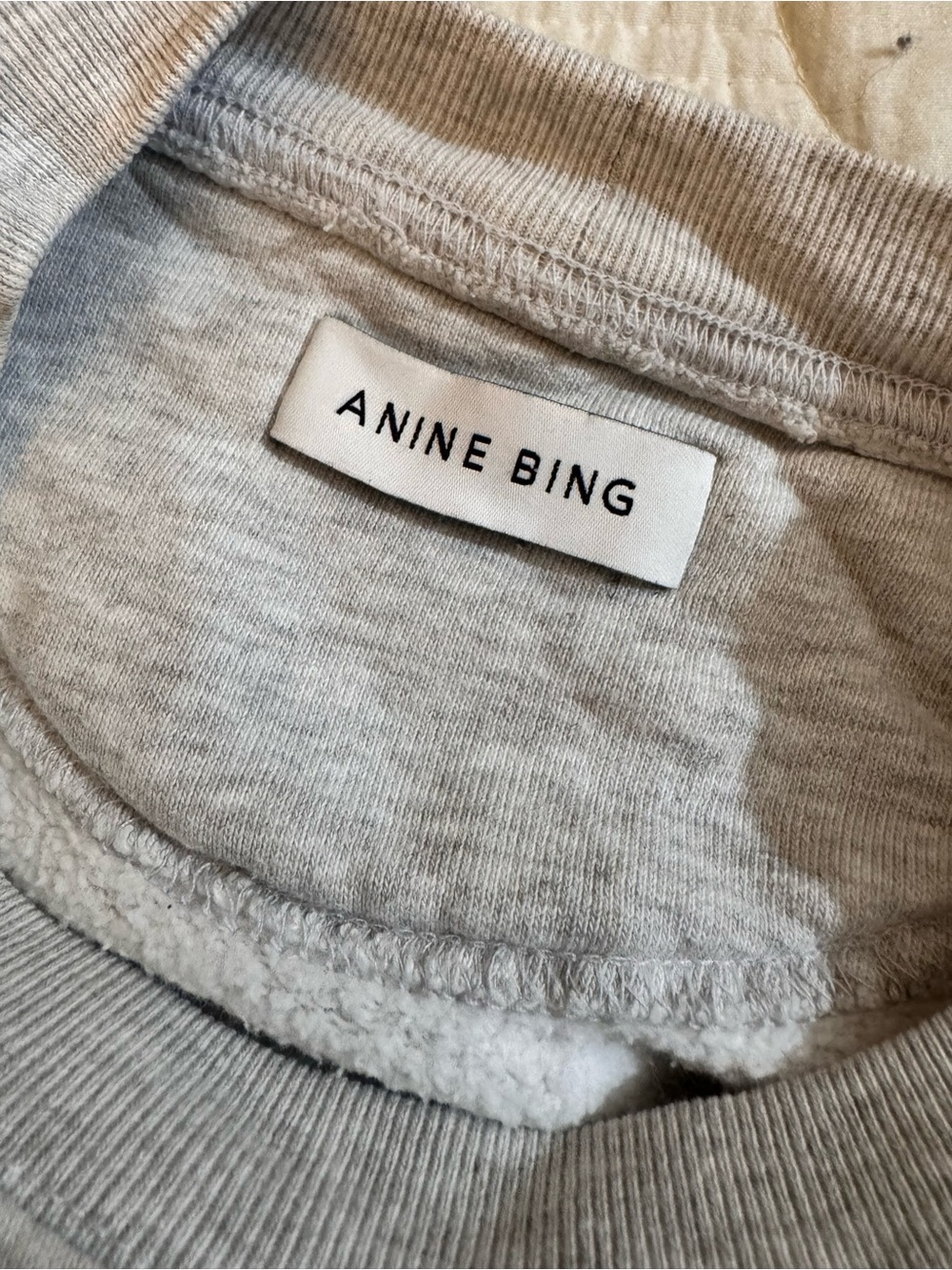 Anine Bing Light Gray Graphic Crewneck Sweatshirt small in excellent condition - Picture 3 of 6
